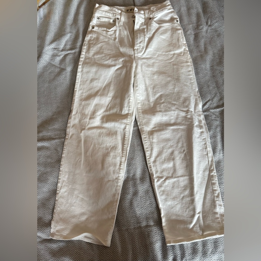Madewell Women's Cream White Straight Leg Jeans Size 27